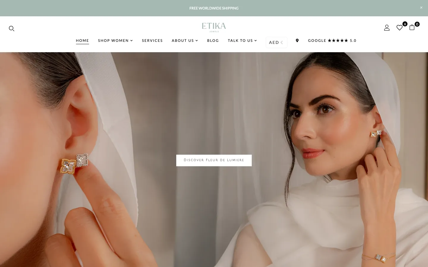 Etika Jewels homepage